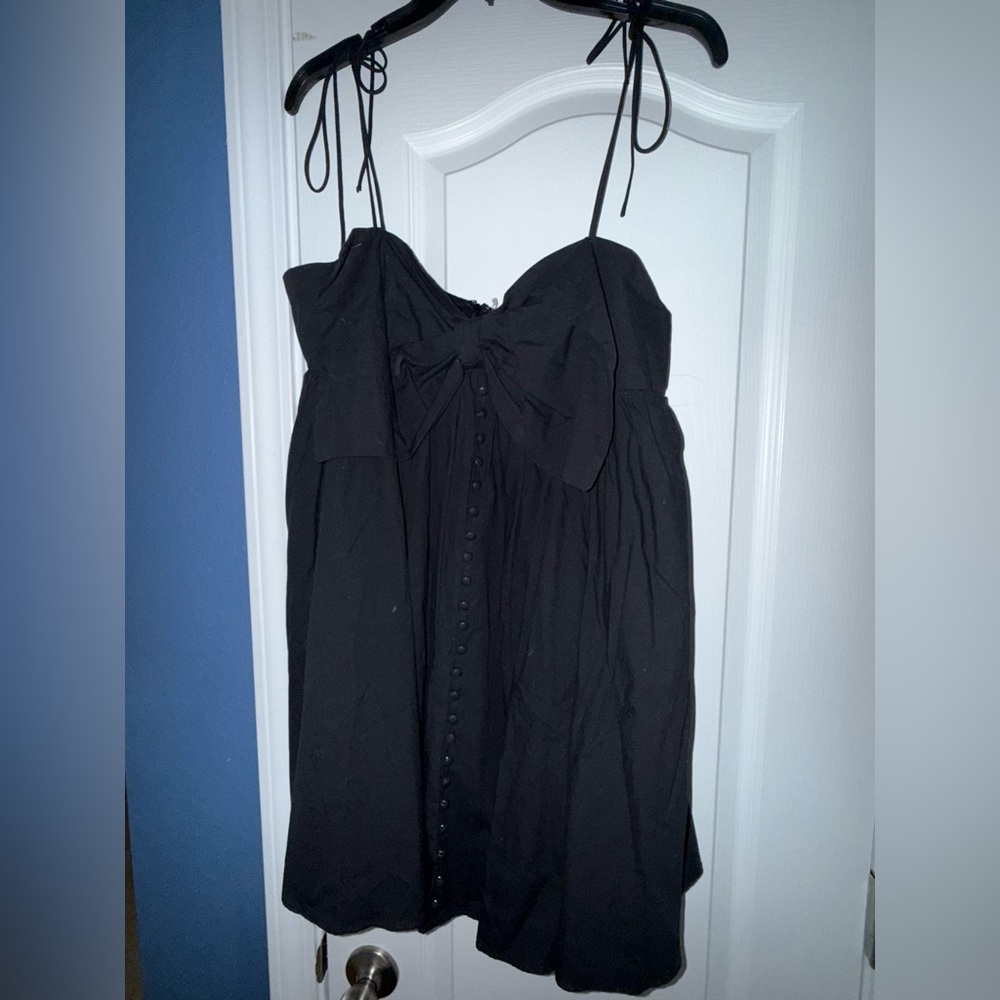 Mini Black Bow Dress
